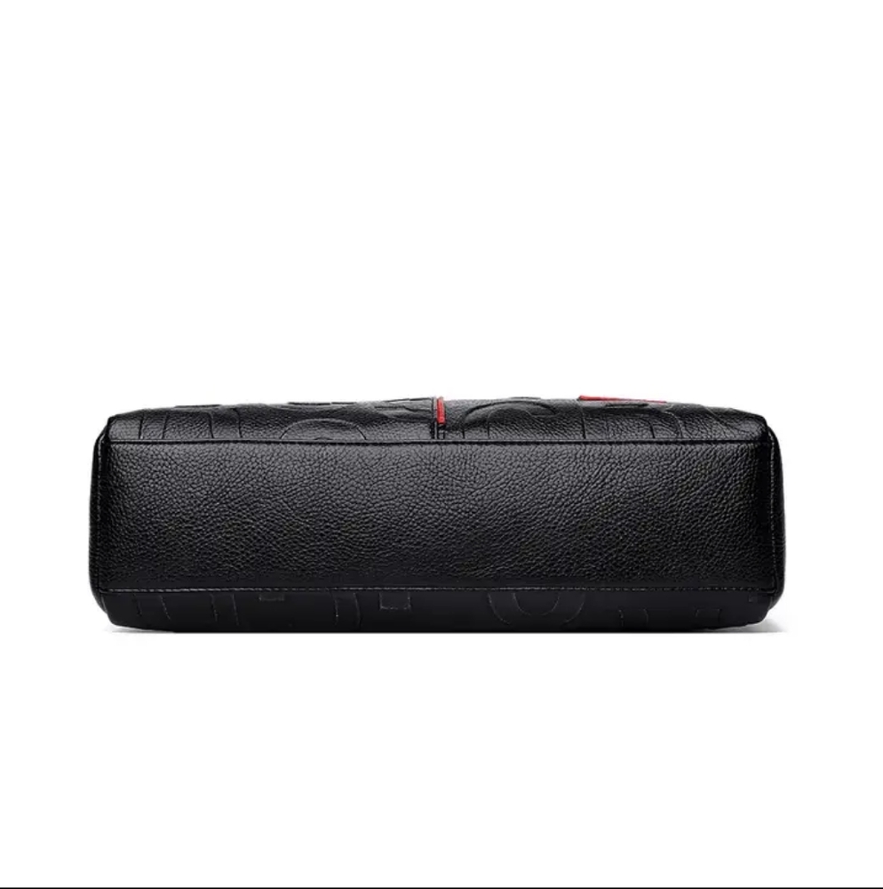 NEW DESIGNER INSPIRED Letter Leather Handbag & Matching Clutch - Picture 6 of 14